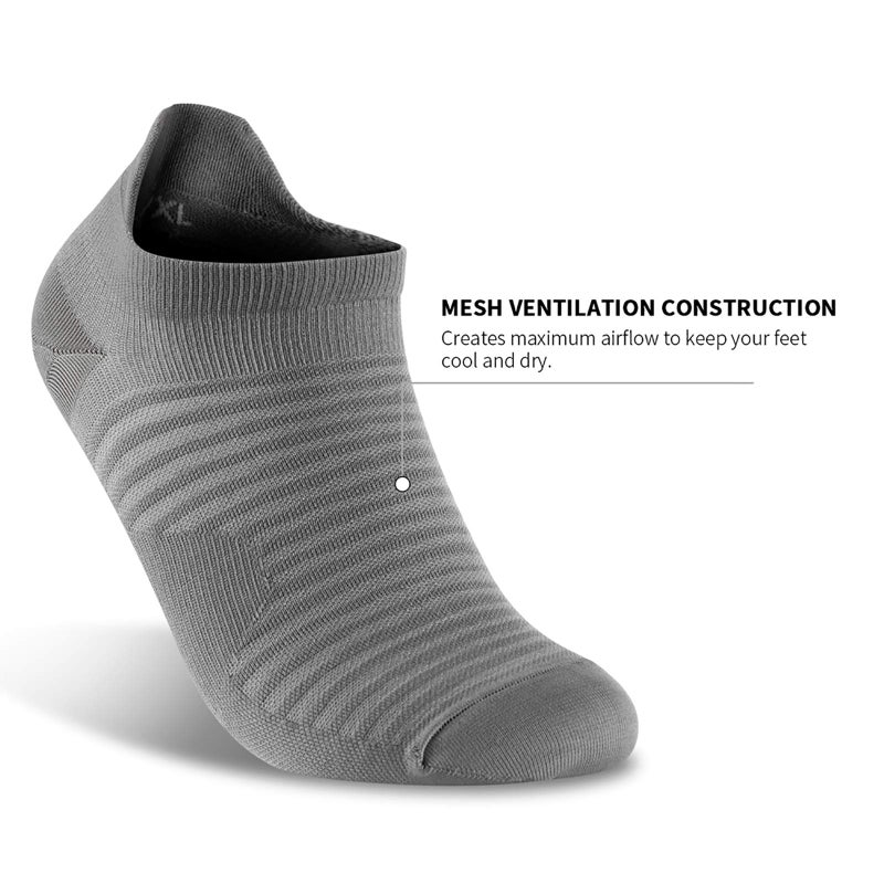 PAPLUS Compression Running Socks for Men and Women (6 Pairs), Ankle Socks with Arch Support, Athletic Low Cut socks for Cycling, Golf - Image 3